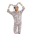 thumbnail image 6 of Kiapeise Christmas Onesie Pajamas for Women Flannel Long Sleeve Hooded Cosplay Animal Sleepwear Jumpsuit Costume, 6 of 9