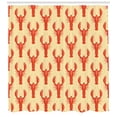 thumbnail image 3 of Ambesonne Lobster Shower Curtain, Ocean Animal Concept, 69"Wx75"L, Cream and Vermilion, 3 of 3