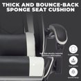 thumbnail image 6 of HOQBN Ergonomic Gaming Chair with Massage Lumbar Support, Headrest, Footrest, Adjustable Backrest Video Game Chairs for Home Office,Black White, 6 of 8