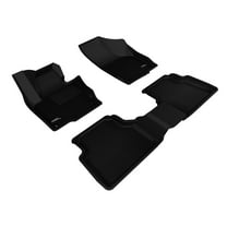 3D MAXpider L1VW02101509 All-Weather Floor Mats for Volkswagen Tiguan 2009-2017 / Tiguan Limited 2018-2019 Custom Fit Car Floor Liners, Kagu Series (1st & 2nd Row, Black)