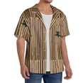 thumbnail image 4 of KLL Bamboo Raft Print Men's Shirt Short Sleeve Button Down Summer Cuba Beach Shirts- Small, 4 of 7