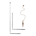 thumbnail image 1 of 3 Pcs Divining Rods Copper and Dowsing Pendulum, 2 Retractable Paranormal Divining Rods and 1 Pendulum Pendant Silver, 1 of 5