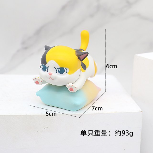 Adornos de escena de micropaisaje gatito creativo dibujos animados adornos de coche muñeca de simulación pastel gashapon