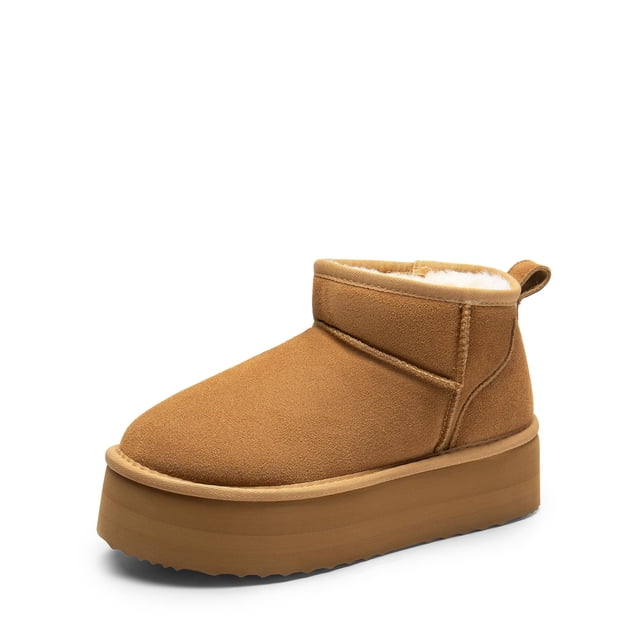 Bota DREAM PAIRS SDSB2427W Ante Castaño con Espuma de Memoria