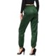 thumbnail image 3 of Pantalones cargo de satén para mujer Inspire Chic, de cintura alta, con cintura elástica, casuales, talla XS, verde oscuro, 3 of 7