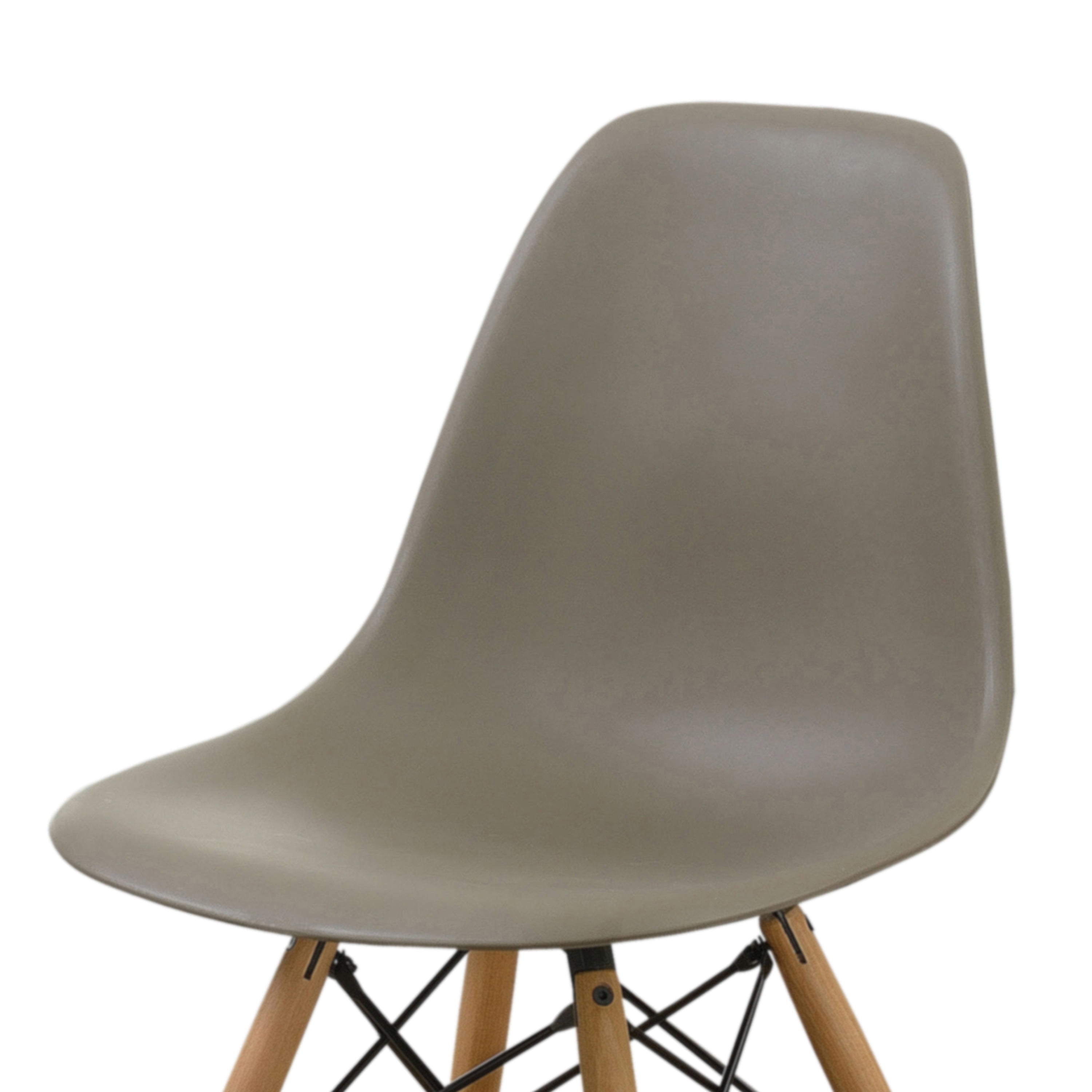 Furniture of America Shego II Modern Plastic Accent Chairs - Set of 2, Light Brown
