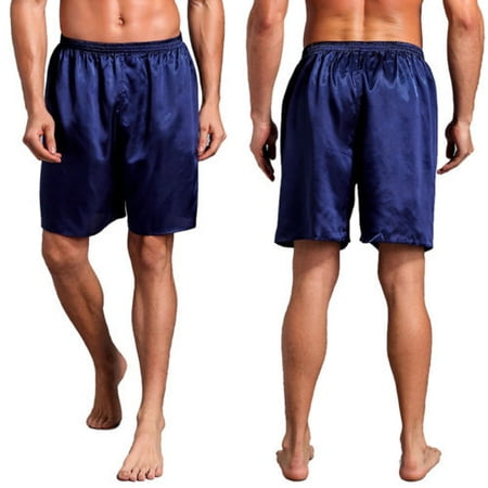 

Men s Silk Satin Gloss Boxer Shorts Indoor Leisure Breathable Pajamas