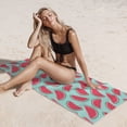 thumbnail image 6 of Picia Watermelon Print Silver Fox Velvet Beach Towel,Quick-Dry Beach Towel,Lightweight Travel Towel,Portable Beach Towels, 6 of 6