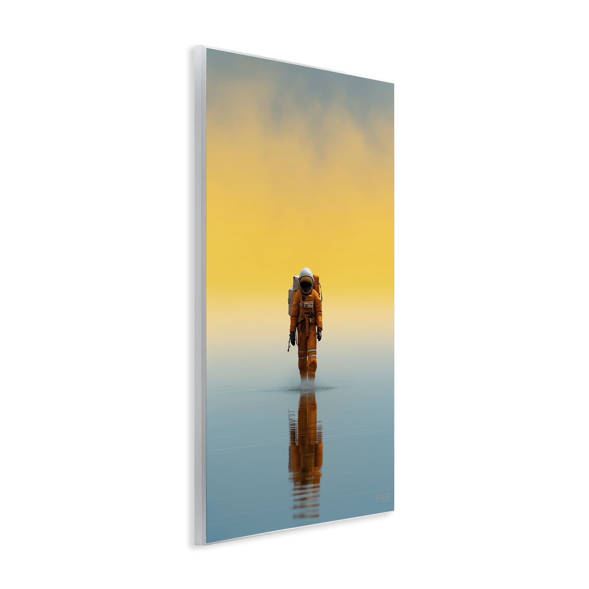 Stupell Industries Astronaut with Ombre Sunset People Painting Unframed Art Print Wall Art, 10 x 15