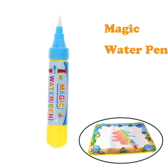 Water Drawing Pen | Aquadoodle Mat Compatible | Reusable Magic Water Marker | No Mess Painting Tool | Refillable | Ideal for Water Reveal Boards & Mats | 1 Pack