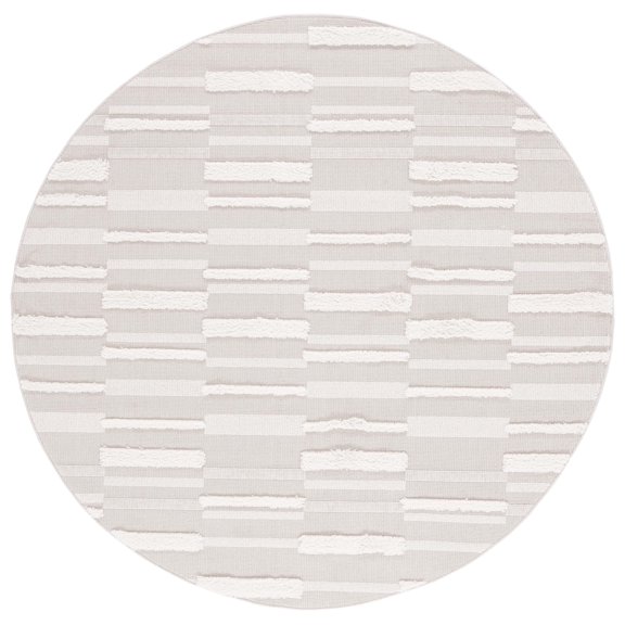 SAFAVIEH Trends Craig Geometric Area Rug, Beige/Ivory, 6'7" x 6'7" Round