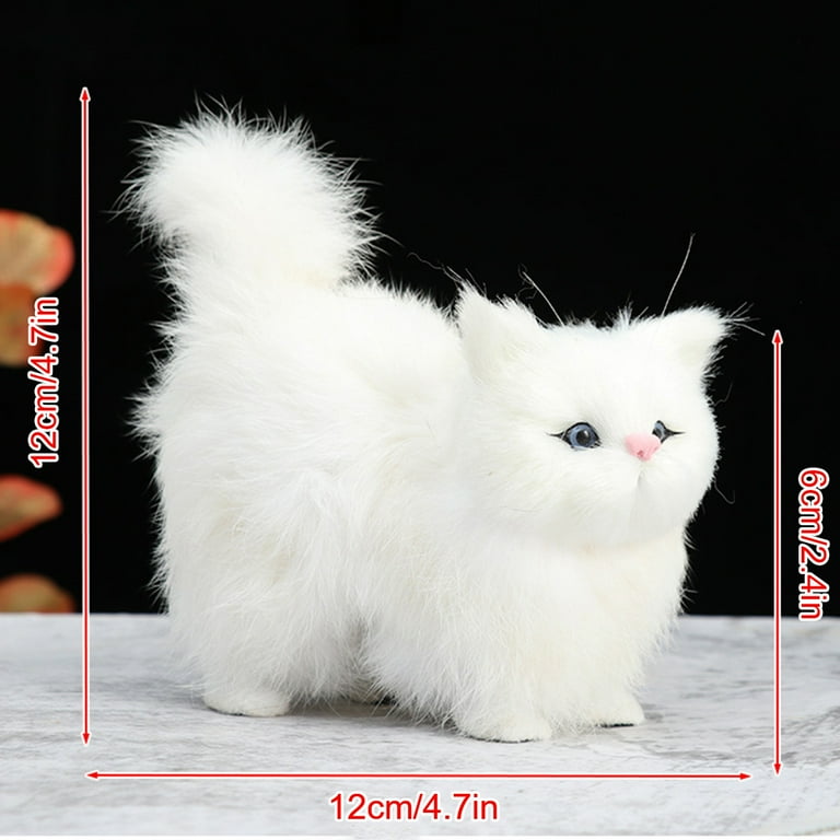 Fluffy white top cat toy