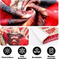 thumbnail image 6 of Red Football Throw Blanket, American Rugby Cozy Flannel Plush Blanket, City Football Lovers Fan Gifts for Men Women Sport Team Game Party Support Sofa Bed Blankets 50'''' x 60'''', 6 of 7