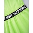 thumbnail image 6 of YEAHDOR Girls Sleeveless Sports Dress Cross Straps Open Back A-Line Dress Juniors Gym Workout Outfit Fluorescent Green 6, 6 of 7