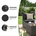 thumbnail image 6 of MRUAKA 5 Pieces Patio Conversation Set, Outdoor Sectional PE Rattan Wicker Furniture Seat,BLACK, 6 of 6