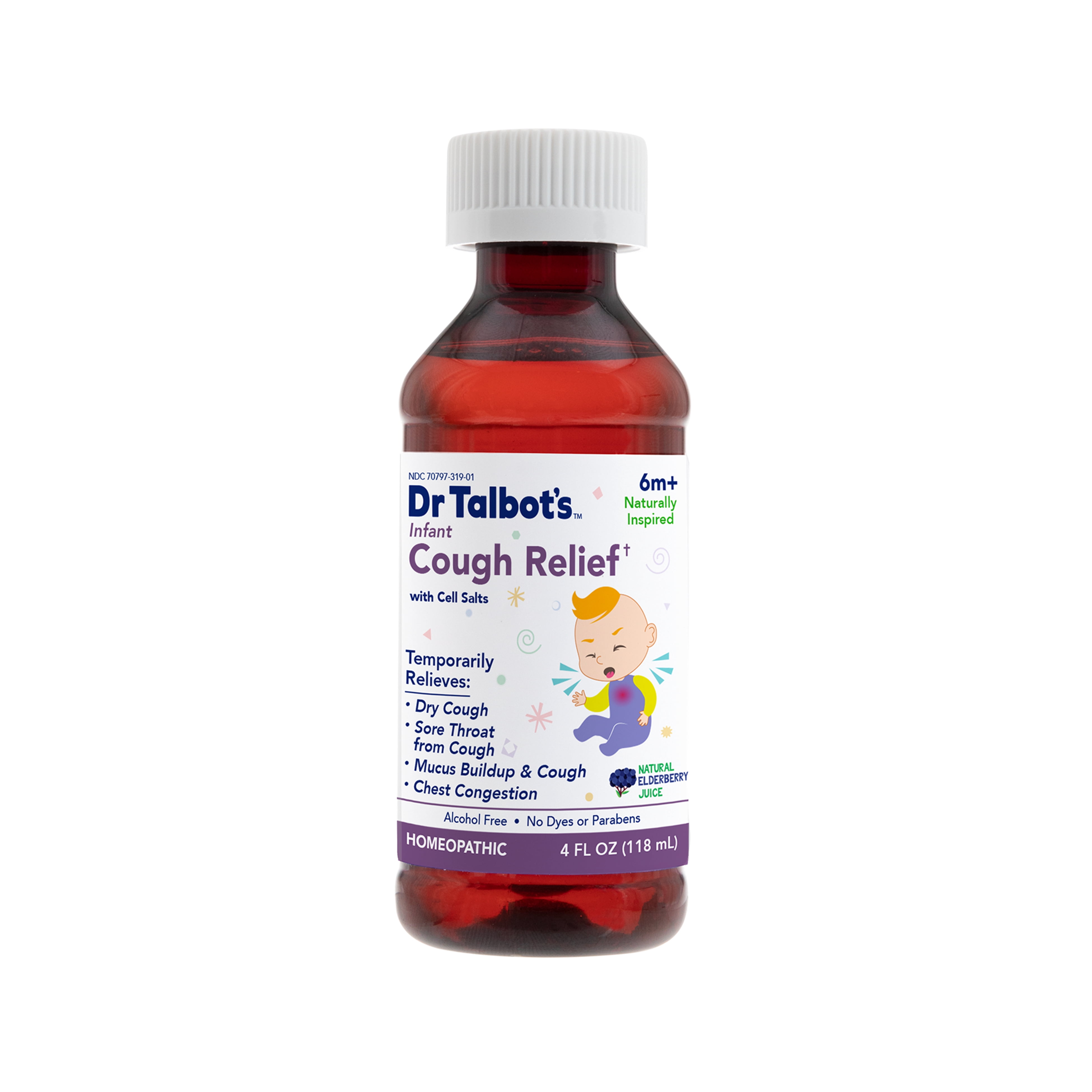 Dr. Talbot's Infant Cough Relief Medicine with Cell Salts, Elderberry, 4 fl oz
