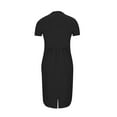 thumbnail image 4 of Ensemble Jupe Costume 2 Pcs pour Femmes Blazer à Manches Courtes et Jupe Crayon pour Travail Bureau, 4 of 6