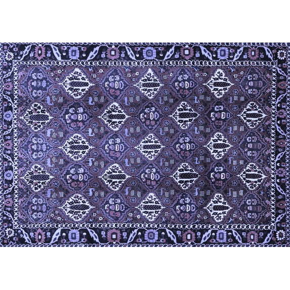 Ahgly Company Indoor Rectangle Persian Blue Traditional Area Rugs, 5' x 7'
