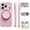 A, variant on Magnetic Gradient Phone Case with Built-in Adjustable Stand, 2-in-1 Double Layer Silicone Full Camera Protection Anti-Drop Cover for iPhone