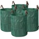thumbnail image 1 of Bolsas reutilizables para hojas, bolsas de jardinería resistentes, bolsas plegables de doble fondo, tela PP duradera resistente al agua, paquete de 4 para recolección de desechos de césped y jardín, 1 of 5