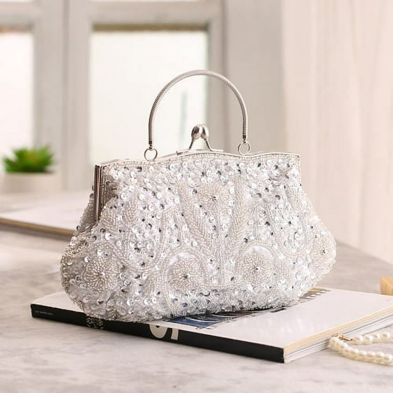 Cheers.US Women Vintage Beaded Evening Clutch Vintage Design