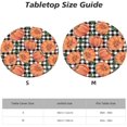 thumbnail image 3 of Autumn Pumpkins Checkerboard Tablecloth with Elastic Edge, Round Table Cloth Happy Thanksgiving Washable Reusable Table Cover for Kitchen Dining Party Picnic, Medium, 3 of 6