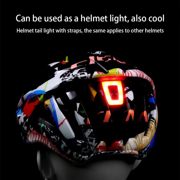 Mountain Road Bicycles Tail Light USB Rechargeable Taillight Riding Helmet Clip-on Waterproof Warning Lamp Clip-on Lighting Tool Cycling Accessory
