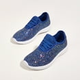 thumbnail image 2 of LUCKY STEP Fashion Glitter Sneakers for Womens/Girls Silp On Running Shoes Lightweigt Tennis Walking Sneakers(Blue,8.5B(M)US), 2 of 5