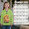 thumbnail image 2 of Xoenoiee Capybara Sunflower Heart Print Sweatshirts for Girls Kids Xmas Quarter Half Zip Pullover Fall Fashion 2025 Stand Collar Workout Hoodies Winter Clothes, Size 7-8 Years, 2 of 7