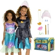 Disney The Little Mermaid Ariel & Ursula Dress Up Trunk, Treasure Chest Includes Ariel and Ursula's Outfit Dresses with Accessories [Exclusive]