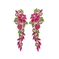 thumbnail image 1 of Naiovety 1 par de apliques de poliéster con forma de flor para mujer, repuesto decorativo colorido, ropa de moda, parche decorativo para coser Tela de costura y artesanía, 1 of 6