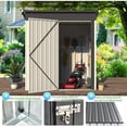 thumbnail image 3 of AECOJOY  Outdoor Metal Storage Shed with Lockable Door 5' x 3' - White, 3 of 5