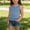 Blue, variant on SGFCWSX Girls Tank Tops Ribbed Stretchy Sleeveless Casual Active Wear Shirt Gray Size 8 Years
