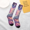 thumbnail image 5 of Salouo Colorful Cloud White Horse Print Women's Men's Ankle Socks 1-pack Casual Athletic Socks for Unisex Adult Moisture-Wicking Socks for Daily Wear/Running/Sport, 5 of 8