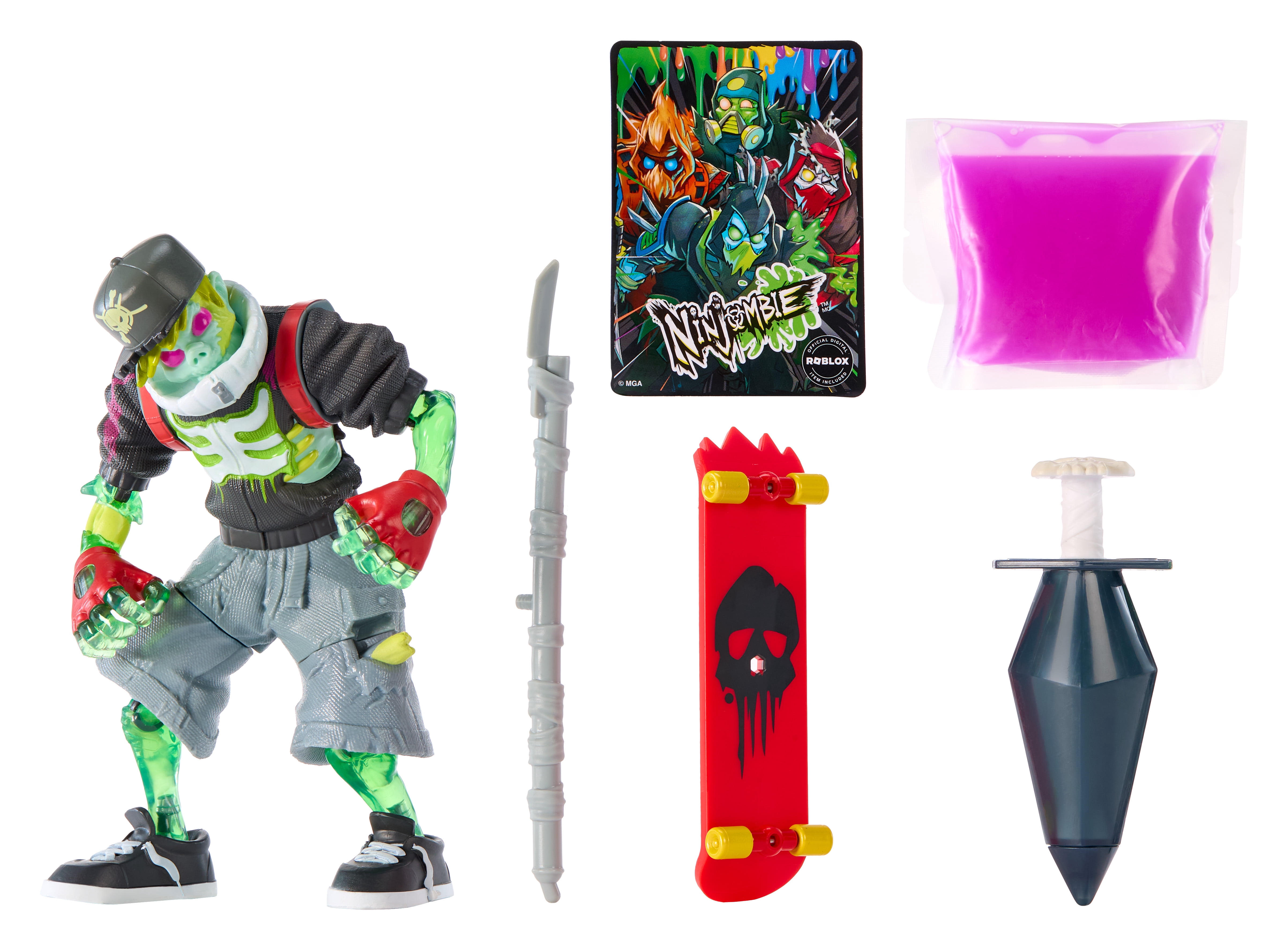 Ninjombie Action Figure - Buster Bones, Ages 6+