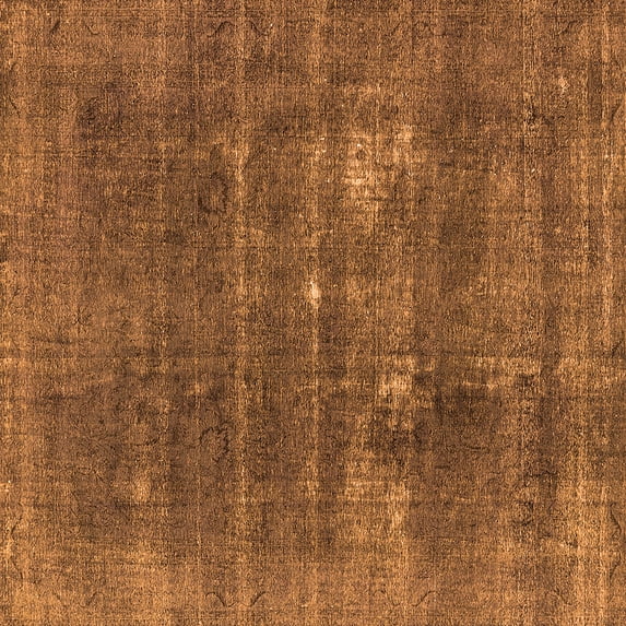 Ahgly Company Indoor Square Oriental Orange Industrial Area Rugs, 5' Square