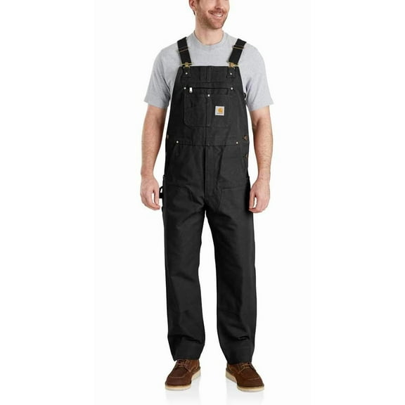 Carhartt Men'sRelaxed Fit Duck Bib Overall Black,L30-W34 CA3
