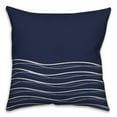 thumbnail image 2 of Creative Products Navy Wavy Lines 18 x 18 Spun Poly Pillow, 2 of 3