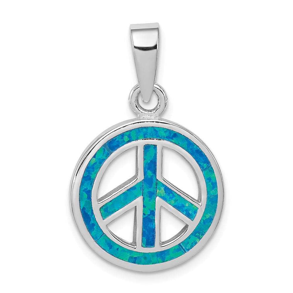 FB Jewels Sterling Silver Blue Inlay 