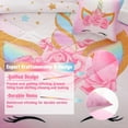 thumbnail image 6 of Unicorn Twin Bedding Set for Girls Kids, 6-Piece Colorful Flower Comforter Set with Sheets, 6 of 7