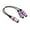 Purple, variant on Naierhg 30cm Audio Cable Anti-winding Balanced Transmission Zinc Alloy 2 in 1 XLR Male to XLR Female Audio Extension Cord Blue