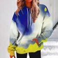 thumbnail image 2 of VEKDONE Trendy Hoodie Sweatshirts for Women 2025 Clearance Sale Fall Long Sleeve Tie-Dye Pullover with Pockets Teen Girl Loose Fit Outdoor Y2K Blouse Dark Blue S, 2 of 5