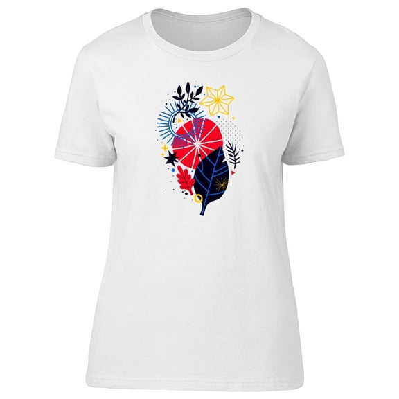 Abstract Dark Nature Doodles Tee Women's -Image by Shutterstock