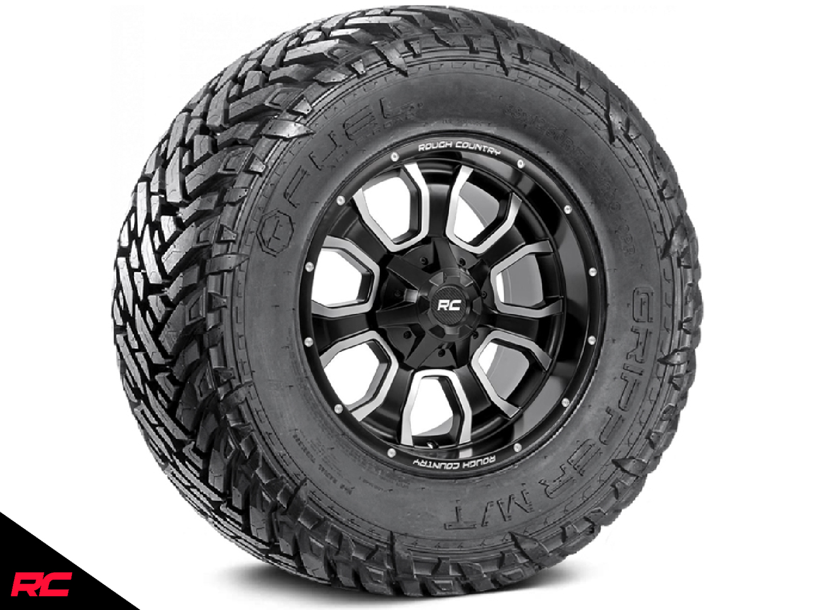 Rough Country Wheel/Tire Combo Series 93 Wheel Fuel Gripper M/T