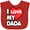 Red, variant on Inktastic I Love my Dada Boys or Girls Baby Bib