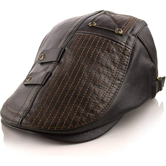 Men Beret Hat Cotton Buckle Adjustable Newsboy Hats Cabbie Gatsby Cap