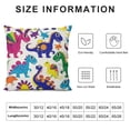thumbnail image 5 of Qinduosi Decorative Square Throw Pillow Covers Archaeological Wild Creature Cartoon Couch Sofa Bed Pillow Covers Cushion Cases White, 5 of 5