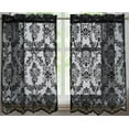 thumbnail image 2 of Warm Home Designs Pair of 30" W x 24" L Black Lace Kitchen Curtains. FI Black Tiers 24, 2 of 3