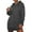 Dark Gray, variant on QUYUON Long Hooded Sweatshirt Women Hoodies Dress Drawstring Pockets Long Sleeve Hoodie Pullover Tops Side Split Hem Blouse Shirts Fall Sweatshirts Winter Sweater Coat Blue L