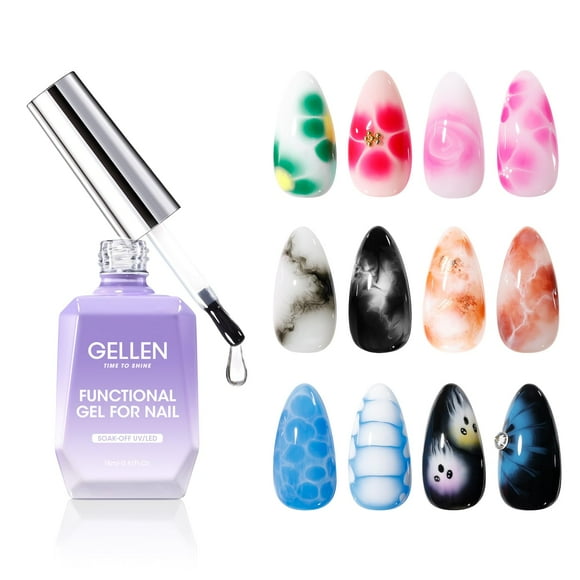 Esmalte de uñas en gel Gellen Blooming, 18 ml, transparente y resistente a los rayos UV